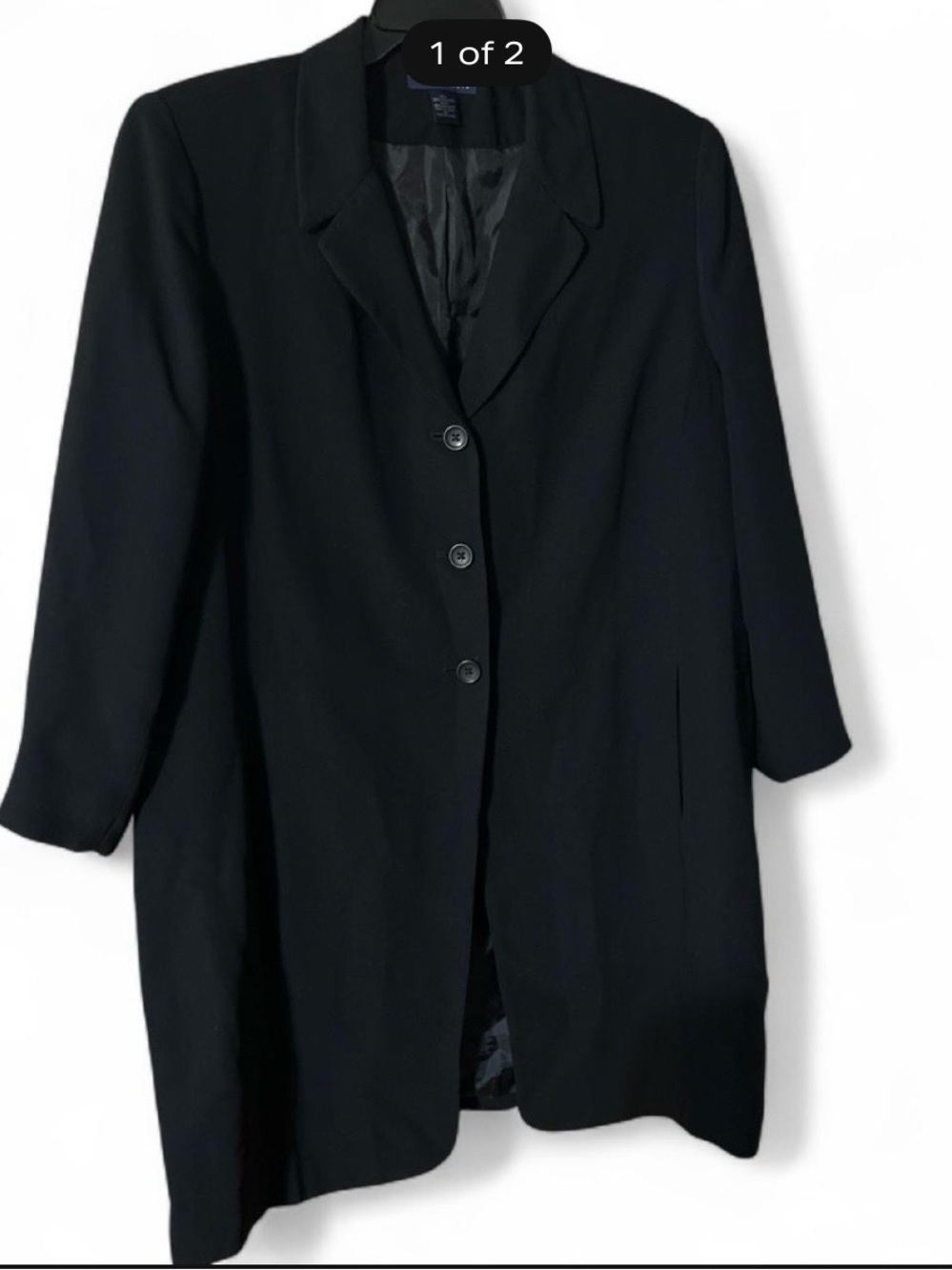 Venezia Black Long Women's Trench Coat